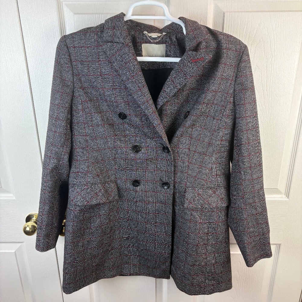 Soia & Kyo Plaid Long Blazer Jacket